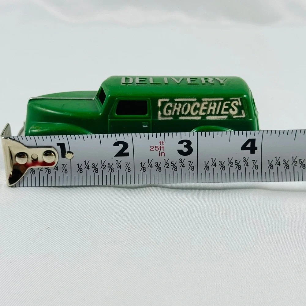 Vintage Renwal Green Plastic Groceries Delivery Van Toy Mid Century Modern 4